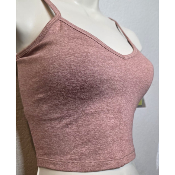 All In Motion High Support Longline Sports Bra Mauve Pink XS Criss Cross Back - Picture 3 of 6